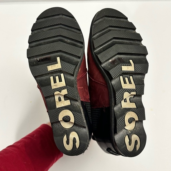 Sorel Joan of Arctic Wedge II Leather Wine Boots Size 8.5 - Picture 11 of 15